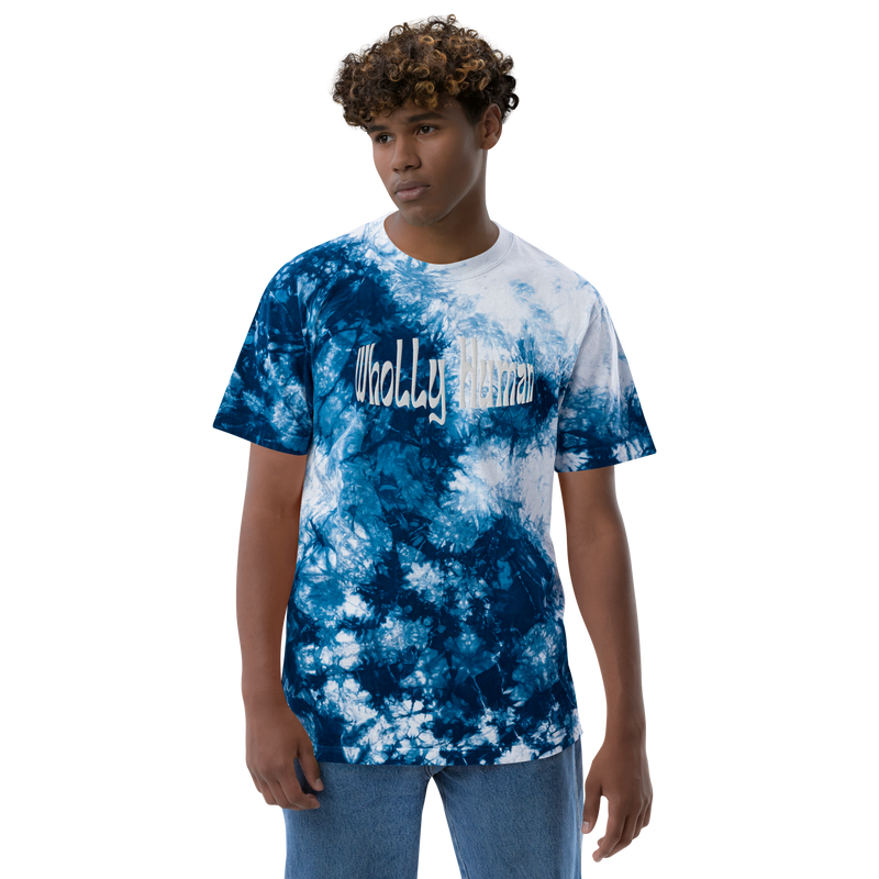 Tie dye 2024 sweatshirt with embroidery