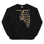 sweatshirt design features human bones in intersex colors