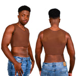 Side view and rear view of model in Nude No. 5 half binder.