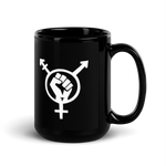 "Support Trans Futures" Black Glossy Mug