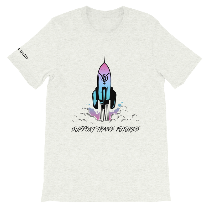 Rocket Ship " Support Trans Futures" T - Shirt