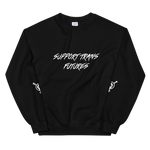 "Support Trans Futures" Black Crewneck with Globe Back