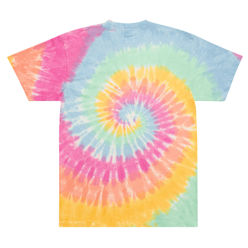 White Embroidered Wholly Human Oversized Tie-Dye T-Shirt – gc2b