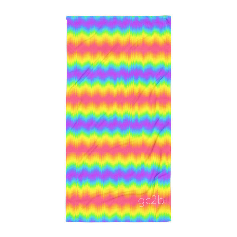 Rainbow Pride Tie-Dye Design Towel