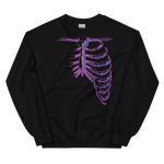 sweatshirt design features human bones in bisexual colors