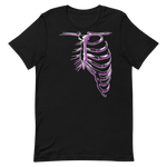 t-shirt design features human bones in asexual colors