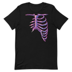 t-shirt design features human bones in genderfluid colors
