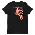 t-shirt design features human bones in lesbian colors