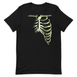 t-shirt design features human bones in agender colors